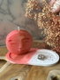 Aberto Design Glamour Candle 21ST - Set de Velas de Concreto Rojo y Blanco